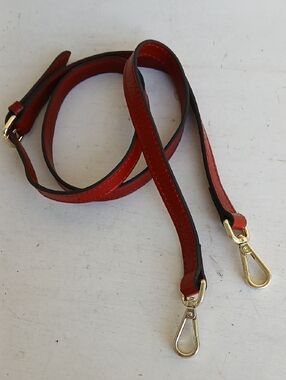 Red Strap Gold Hardware Replacement Crossbody Bag Strap